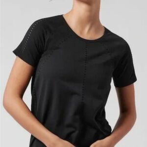 Athleta Black Short-Sleeve Top